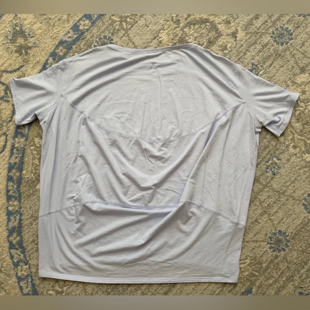 Lululemon Back in Action Short Sleeve Shirt Pastel Blue - Picture 4 of 7